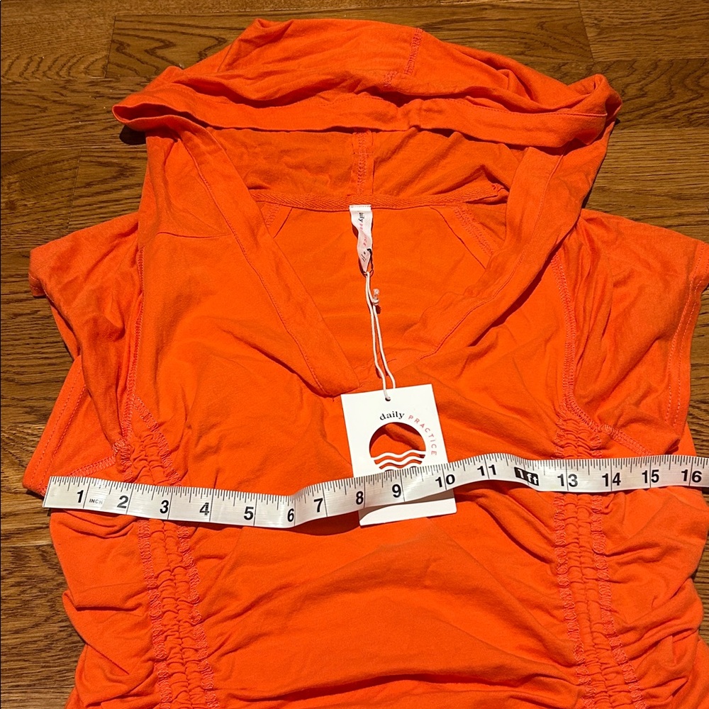 Orange Ruched Mini Dress - Picture 9 of 14